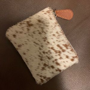 Cowhide coin purse